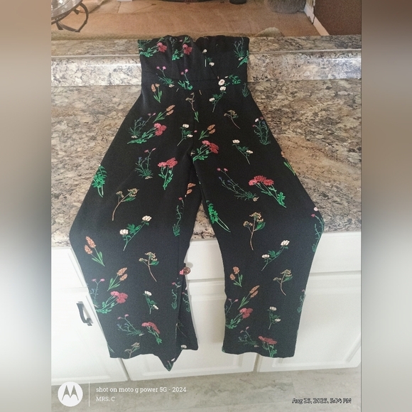 dome Pants - Done women's one piece jumpsuit size small black multicolored perfect brand new